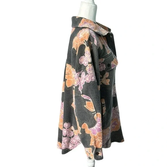 Free People Printed Ruby Jacket in Charcoal Combo Size Med NWT - Picture 6 of 16